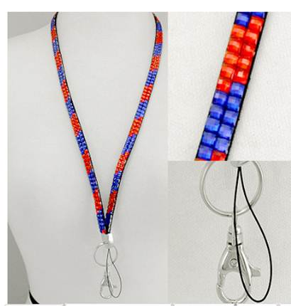Badge Holder - Orange and Blue